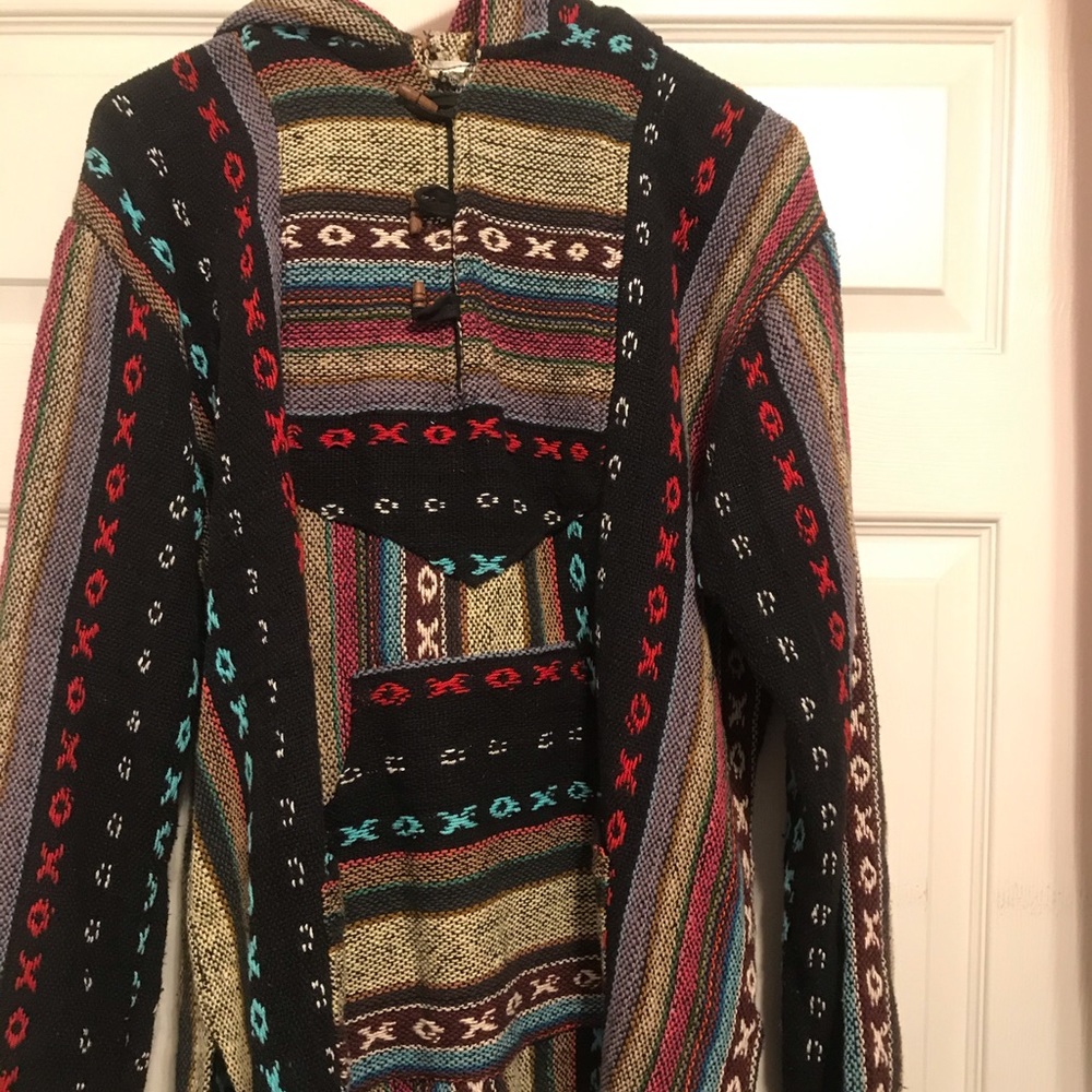 colorful baja hoodie